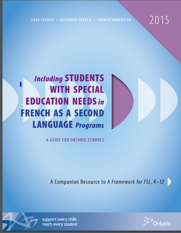 Cover of Including students with Special Education Needs in French as a Second Language Programs