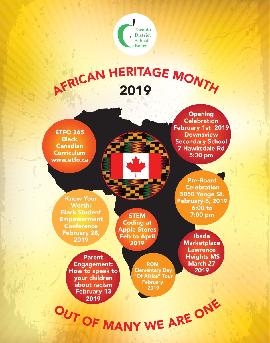 African Heritage Month promotional flyer