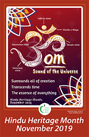 The TDSB Hindu Heritage Month poster celebrating Om, the sound of the universe.