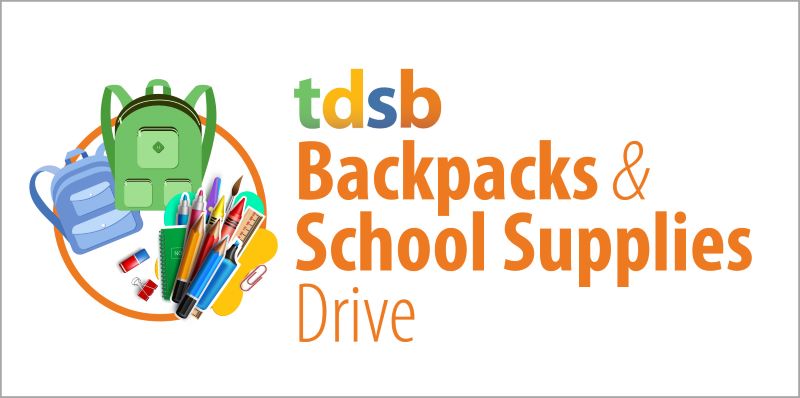 tdsb backpacks and school supplies drive image