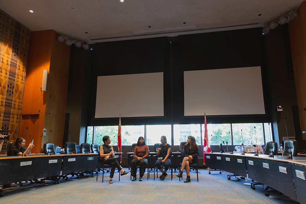 TDSB Top Scholars speak with Shari Schwartz-Maltz, TDSB’s Manager of Media & Issues in the TDSB Boardroom. Open Gallery