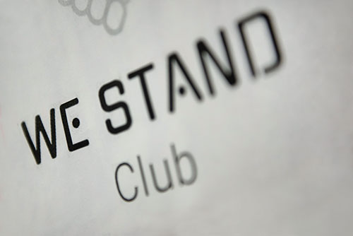 Printed logo of the We Stand Equity Club