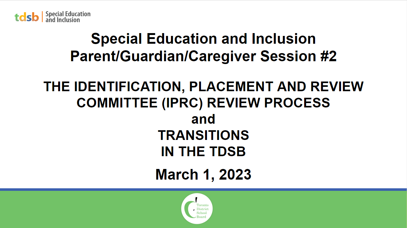 special education plan 2022 tdsb