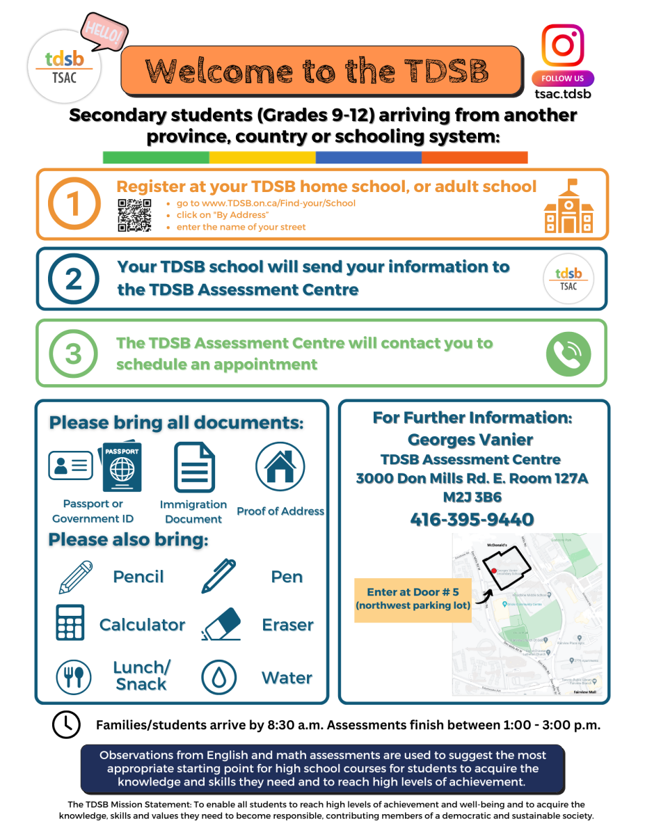 TDSB welcome poster