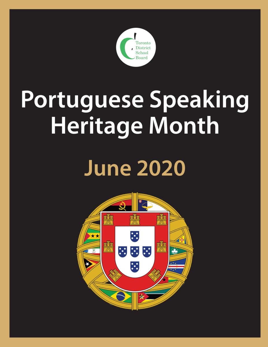 Poster recognizing Portuguese-Speaking Heritage Mont at the TDSB