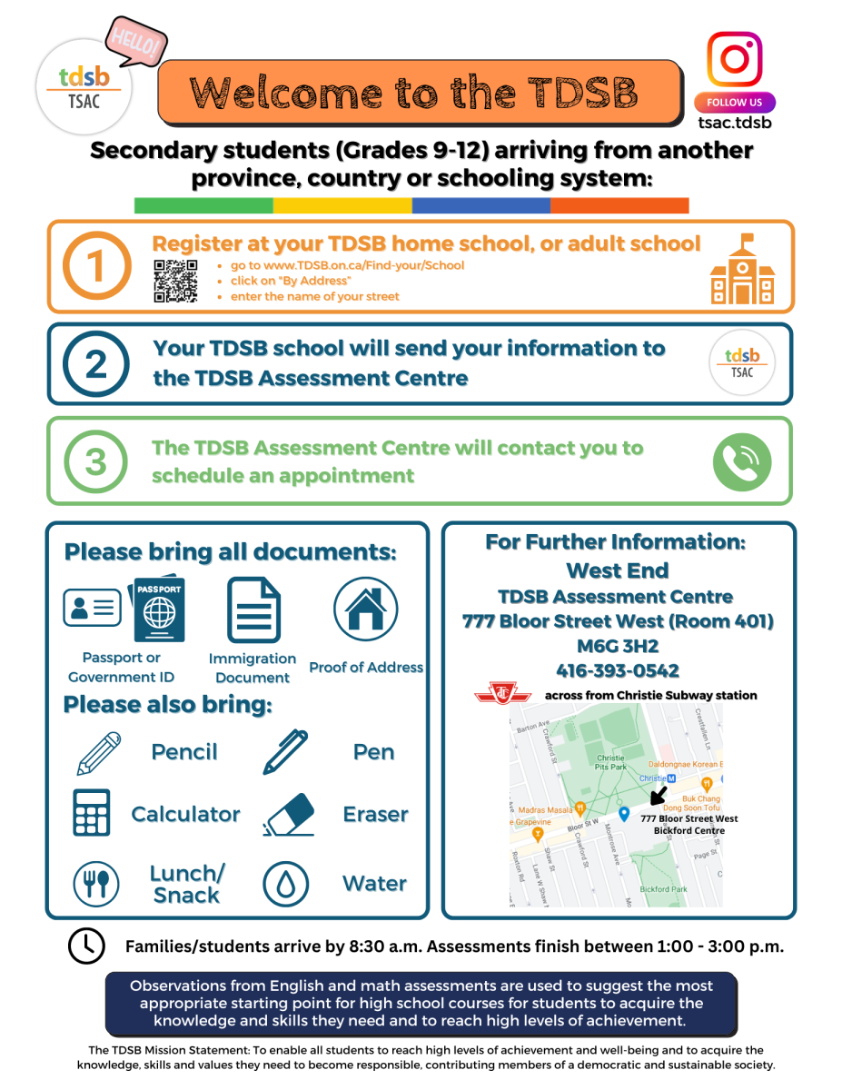 TDSB welcome poster