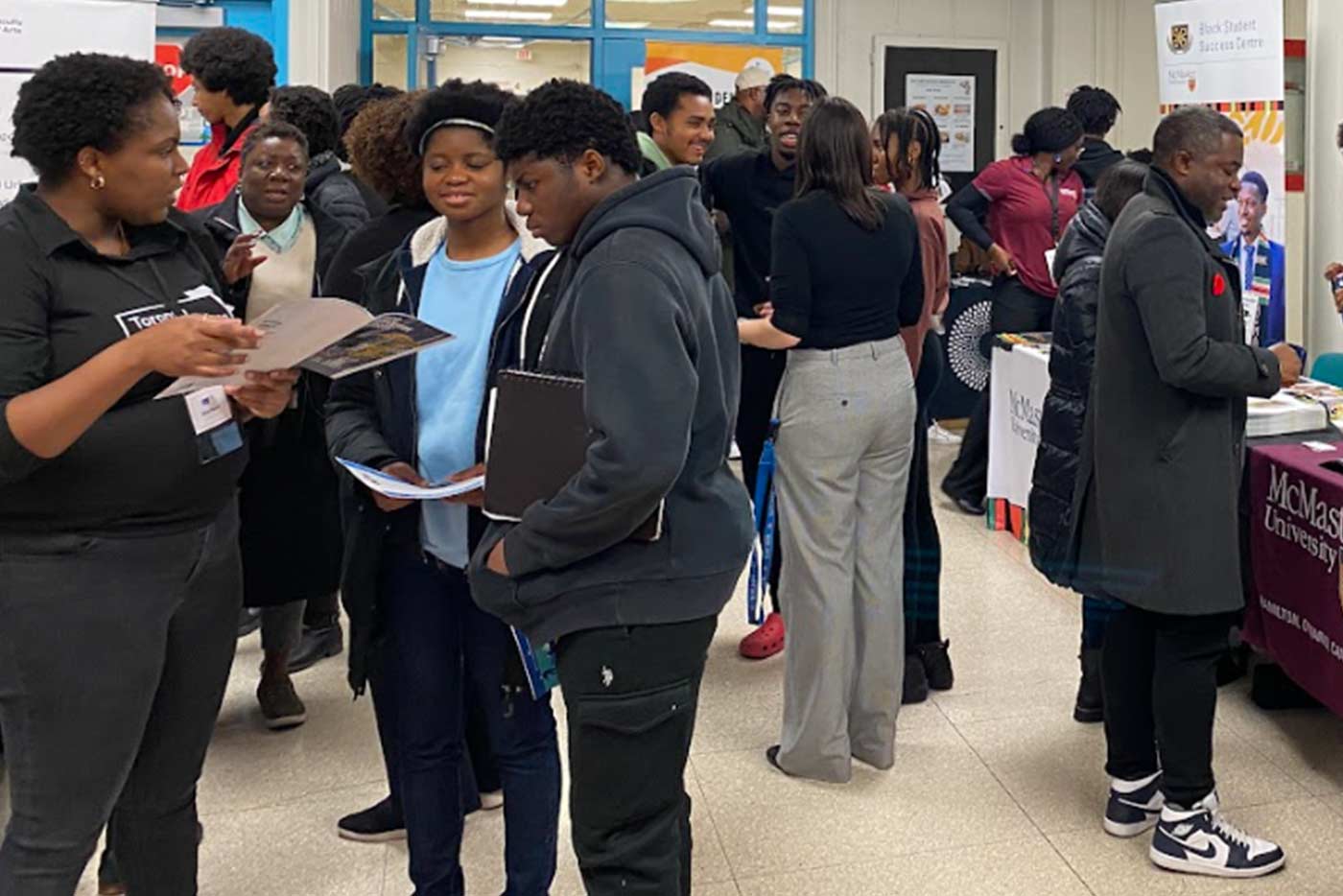 Attendees standin g at Black Student Post-Secondary Engagement Symposium 